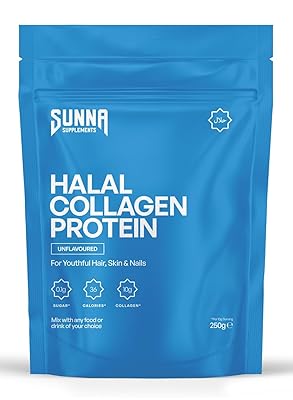 SUNNA SUPPLEMENTS Grass-Fed Halal Collagen Powder - Type I & III Hydrolyzed Bovine Peptides